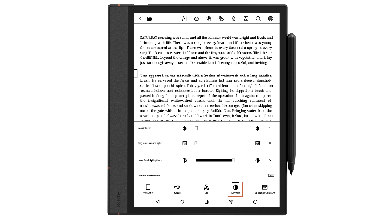 Belge Ayarları Kontrast